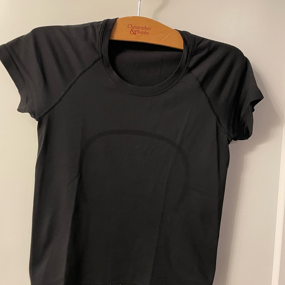 Lululemon Athletica Black Fitted Short Sleeve Tee